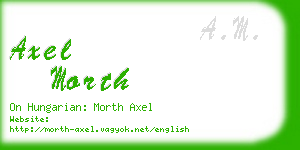 axel morth business card